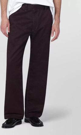 Needles cotton blend tailored trousers belt loops pockets