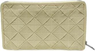 Bottega Veneta Tweedehands leren portemonnees - Heren - Vintage Accessoires - Beige - ONE Size - Leer - Vintage