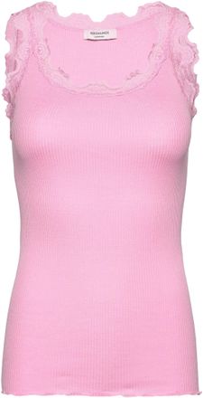 Rosemunde Tanktop ROSEMUNDE Babette Silk Top, Damen, Gr. M, pink, Feinstrick, Obermaterial: 70% Seide, 30% Baumwolle, unifarben, k&ouml;rpernah h&uuml;ftbedeckend, Rundha