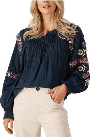 Louizon Overhemden, Dames, Blauw, S/M, Katoen, Dames Blouses Ploum