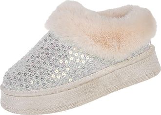 Generic Boots Women Size 7 Thick Bottom Boots Female External Wear Spring and Winter Casual Short Boots Womens Knee High Boots Wide Fit (Silver, 3.5)