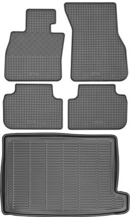OEM Bmw Serie 1 F40 Hatchback De 2019 (juego) - Alfombrillas De Goma Para Coche + Alfombrilla Para Maletero