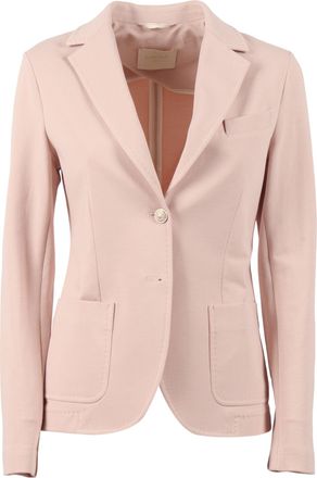 Circolo 1901 Pink Tailored Single Button Fleece Jacket