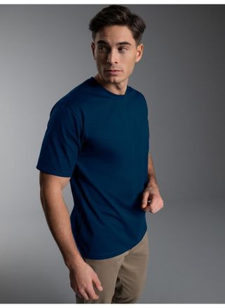 Trigema T-Shirt TRIGEMA TRIGEMA T-Shirt aus 100% Baumwolle, Herren, Gr. XXL, blau (night, blau), Single Jersey, 100% Baumwolle, Basic, lang, Rundhals, Shirts 
