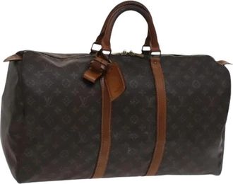 Louis Vuitton Pre-owned Keepall 50 Boston Tas - Dames - Vintage Weekendtas - Bruin - ONE Size - Leer - Vintage