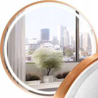 Rea Specchio Led 70cm Mmj Brush Copper