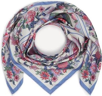 Liberty London Tree of Life Silk Square Scarf in Cream Multi at Nordstrom