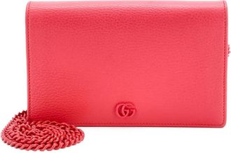 Gucci Petite GG Marmont Chain Wallet Leather Mini crossbody bag - Roze