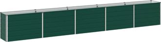 vidaXL Cama De Jard&iacute;n Elevada Verde 400 X 40 X 55 Cm Acero Galvanizado Vidaxl