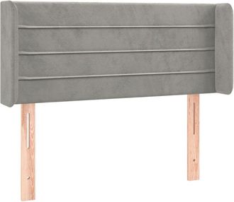 vidaXL Cabecero Con Led De Terciopelo Gris Claro 93x16x78/88 Cm Vidaxl