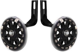 OEM Ruedines De Entrenamiento Para Bicicletas Infantiles, Ruedines Resistentes, Ruedas Con Luces, 45 Cm (18 Pulgadas), Negro