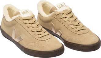 Veja Womens Sneakers Volley Fured Suede Dune-Platinum-Eagle Trainers Dune/platinum/eagle