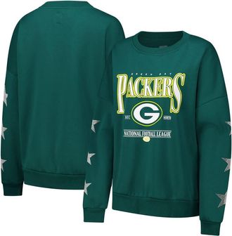 Gameday Couture Womens Gameday Couture Green Green Bay Packers Rhinestone Star Sleeve Settle the Score Tri-Blend Pullover Sweatshirt at Nordstrom, Size Xx-Large