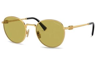 Miu Miu Olive Green Round Ladies Sunglasses MU 55ZS 5AK07O 50