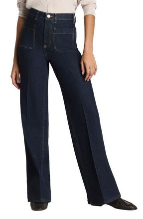 Spanx SPANXshape Authentic 360 Patch Pocket Easy Flare Jeans in Marina at Nordstrom, Size 3 X