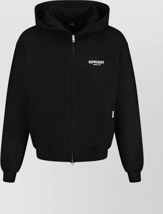 Represent cotton hoodie monochrome pattern