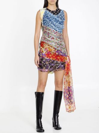 Marine Serre Gerecycleerde Sjaal Jurk