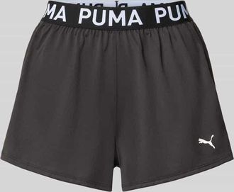 Puma Shorts mit elastischem Logo-Bund in Black, Gr&ouml;&szlig;e S