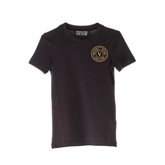 Versace Jeans Couture V-Emblem T-shirt - female - Versace Jeans Couture - T-Shirts - Black - L - Tops