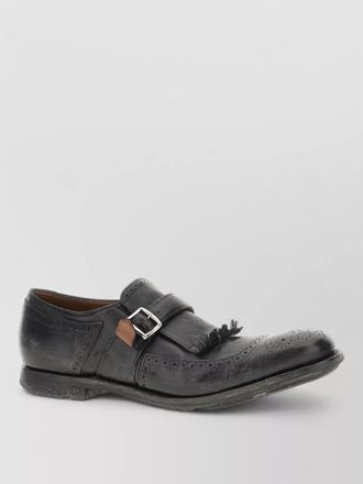 Churchs leather shanghai monk loafers buckle tassels