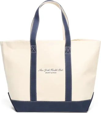 Sporty & Rich logo-print tote bag - Neutrals