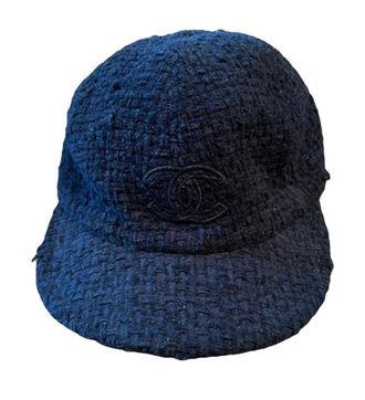 Chanel Blue Tweed Cap Size M
