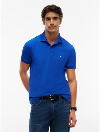 Tommy Hilfiger Mens Regular Fit TH Performance Tech Polo - Ancient Blue - XXL