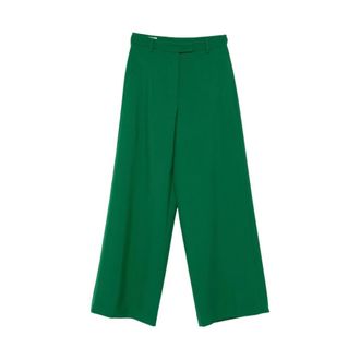 Dries Van Noten Emerald Green Straight Hem Trousers