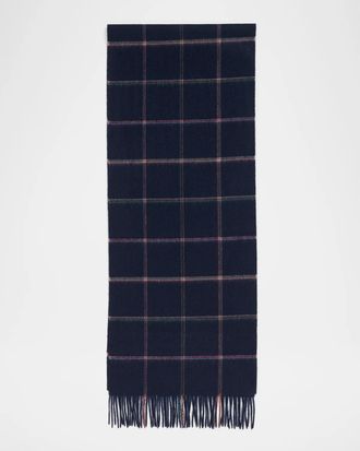 Paul Smith Men & apos;s Signature Stripe Windowpane Wool-Cashmere Scarf
