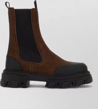 Ganni suede leather boots