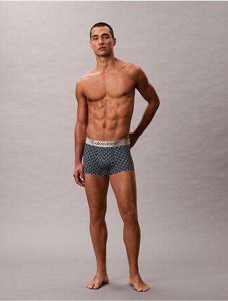 Calvin Klein Mens Brushed Microfiber Stretch Low Rise Trunk - Blue - XL