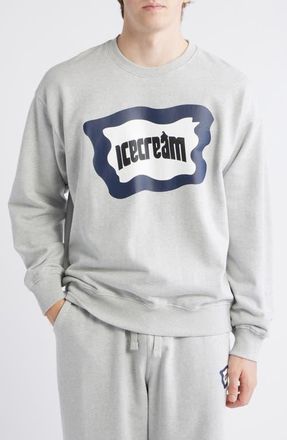 Icecream Cotton Graphic Sweatshirt in Heather Gray at Nordstrom, Size Xx-Large