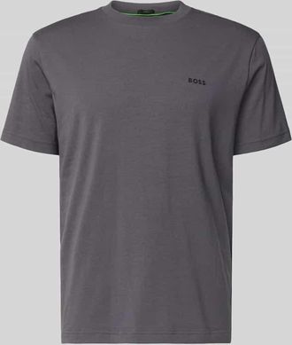HUGO BOSS Regular Fit T-Shirt aus Baumwoll-Mix Modell TEE in Mittelgrau, Gr&ouml;&szlig;e XXXL