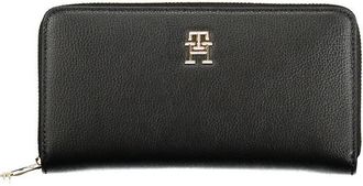 Tommy Hilfiger Womens Ziparound Leather Wallet - Black - One Size