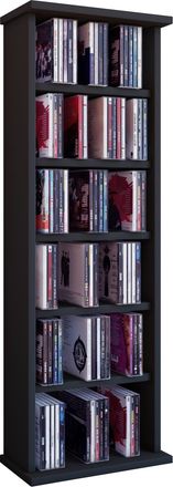 ebuy24 Ebuy24 - Estante De Cd Vcm Madera Estante De Cd Con Espacio Para 150 Cd O 65 Dvd O 36 V&iacute;deos Dimensiones: Al. 92 X An. 31 X T. 18 Cm Estante De Dvd El