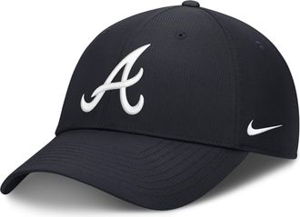 Nike Atlanta Braves Club Nike Mens Dri-FIT MLB Adjustable Hat in Blue | NB024FAAW-T0X