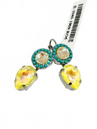 Mariana Womens Rosette Drop Earrings In Poppy