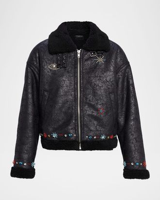 Mother The Strappy Brrly Embellished Jacket