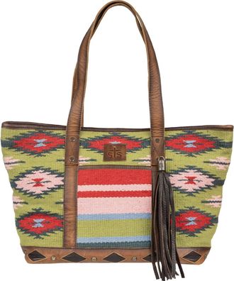 StS Ranchwear Womens Baja Dreams Tote Bag In Green Multi