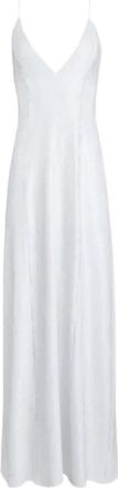 Khaite Carina Sequin Plunge Neck Maxi Jurk - Dames - Avondkleed - Wit - 2XS - Pailletten - Kleedjes
