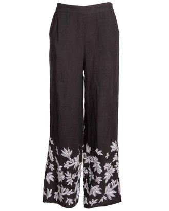 Part Two Getika Embroidered Pant In Black