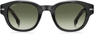 BOSS 48mm Gradient Small Rectangular Sunglasses in Grey/Green Sf Ar at Nordstrom Rack