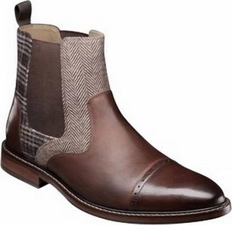 Stacy Adams Mens Finney Chelsea Boot In Brown Multi