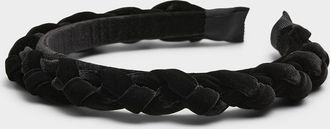 Simons Womens Braided velvet headband