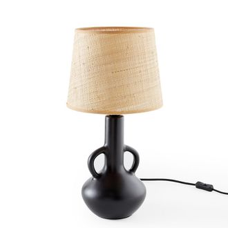 La Redoute Interieurs Lamp in keramiek en raffia, Balsa