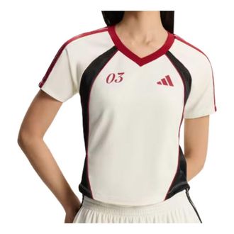 adidas (WMNS) adidas Slim Fit Tiro Tee Asia Sizing Off White KZ2387
