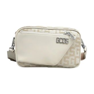 GCDS Cross Body Bags, female, Beige, Size: ONE SIZE Monogram Allover Crossbody Bag