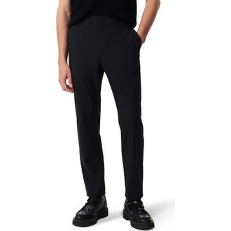 Rag & Bone Lennon Pinstripe Wool Blend Trousers in Black at Nordstrom, Size 38