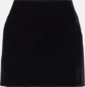 Wardrobe.NYC Velvet miniskirt
