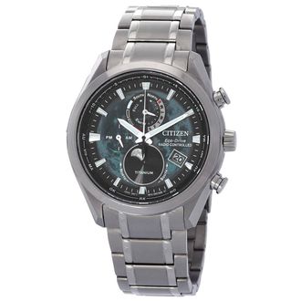 Citizen Radiocontrolado Perpetual Chronograph Quartz Green Dial Mens Watch BY1010-81X